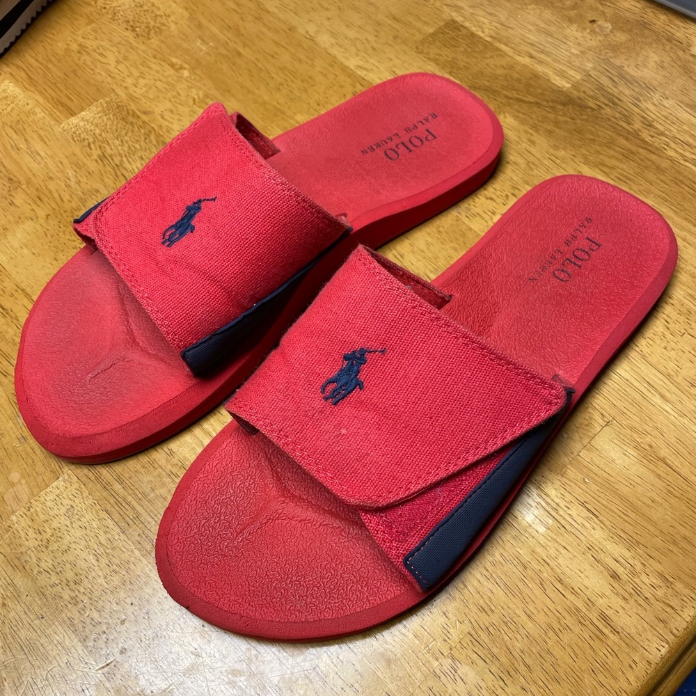 Polo men’s slides red size 11